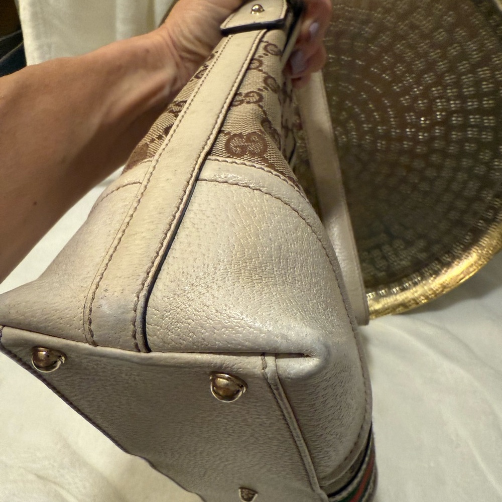 Gucci Beige and Green Women's Bag - Picture 8 of 12